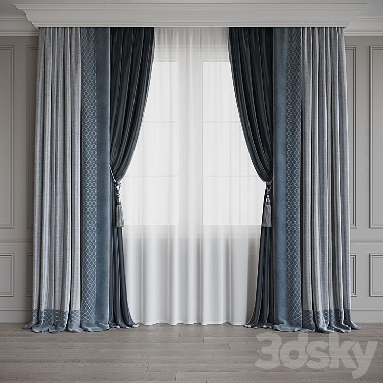 Drapery set 122 3D Model