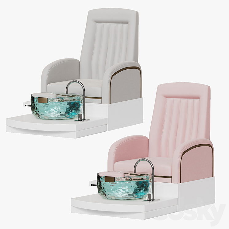 Pedicure chair Yoocell OC1087 3DS Max - thumbnail 2