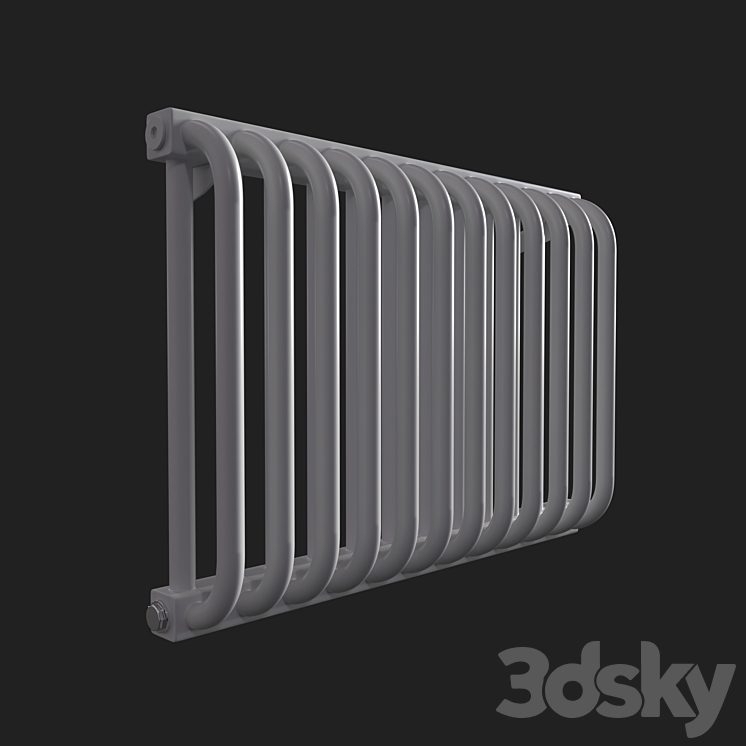 Tubular radiator KZTO RS‌-2 3DS Max Model - thumbnail 2
