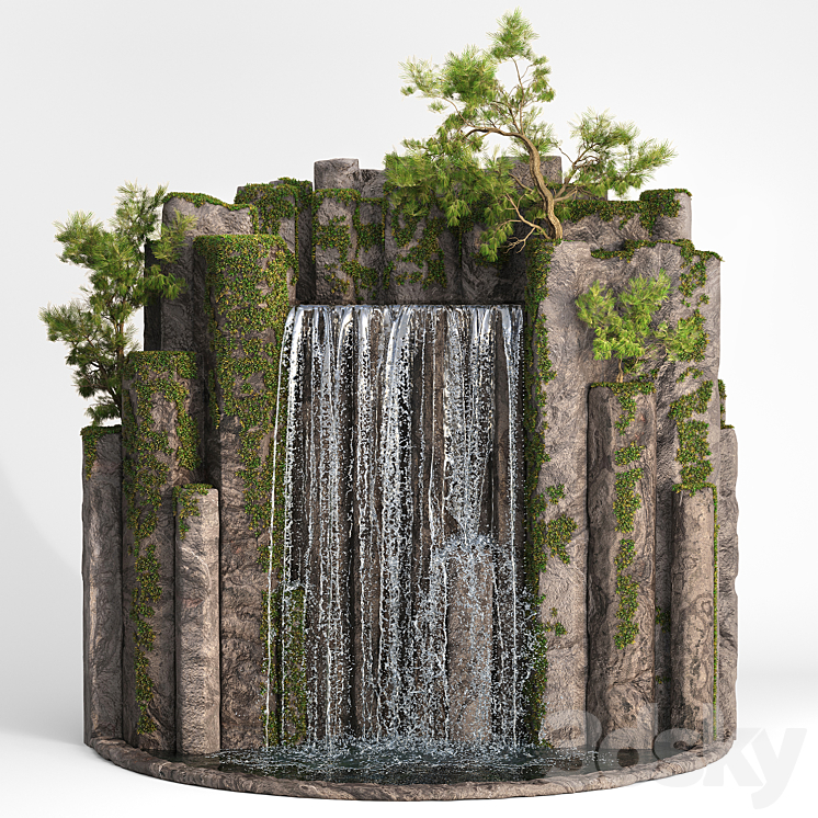 Large water fall 2 3DS Max - thumbnail 2