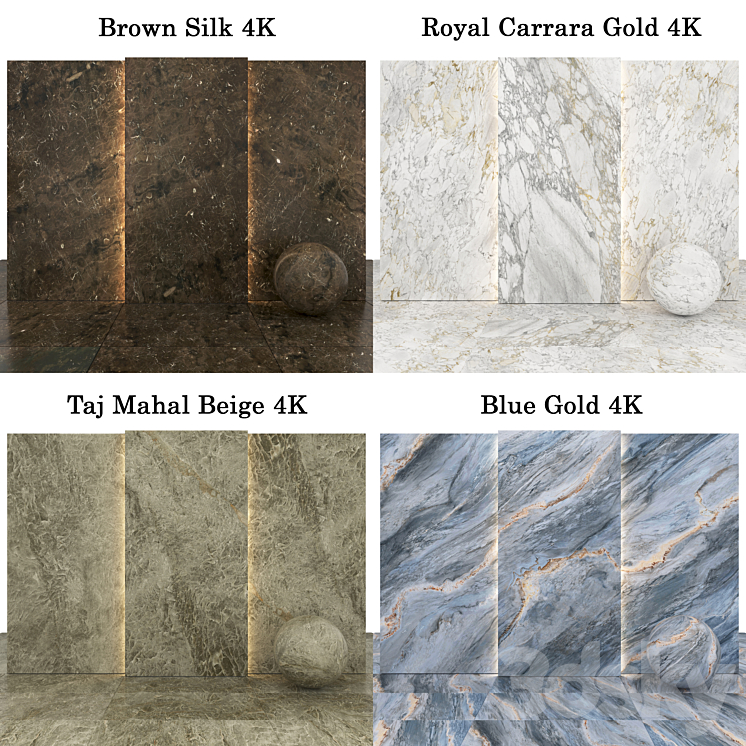 Collection Marble 80 3DS Max Model - thumbnail 2