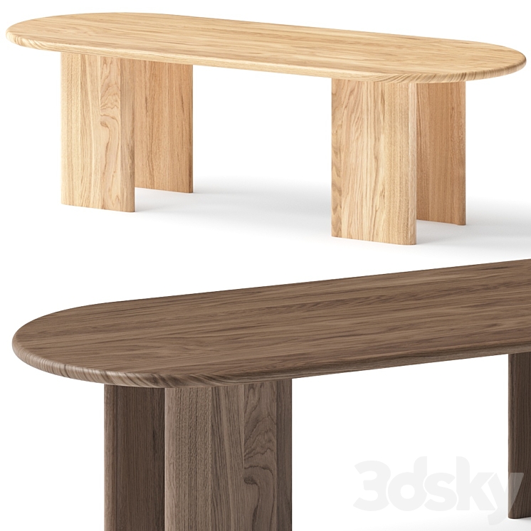 Lulu and Georgia Nausica Oval Dining Table 3DS Max Model - thumbnail 1