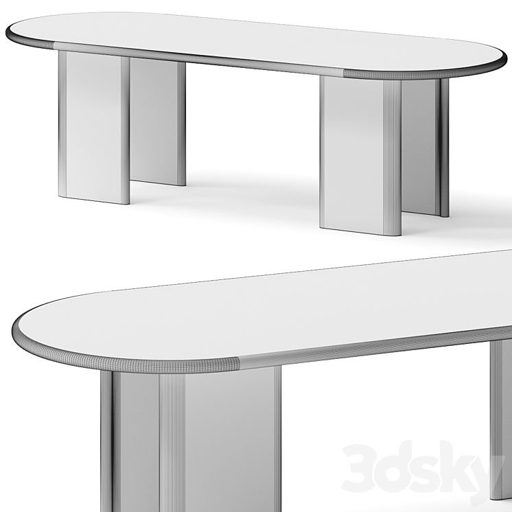 Lulu and Georgia Nausica Oval Dining Table 3DS Max Model - thumbnail 2