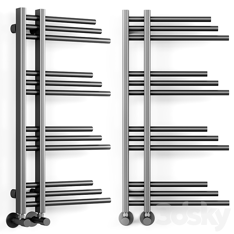 The Heating Co. Campinas anthracite gray heated towel rail Towel rail 3D model
