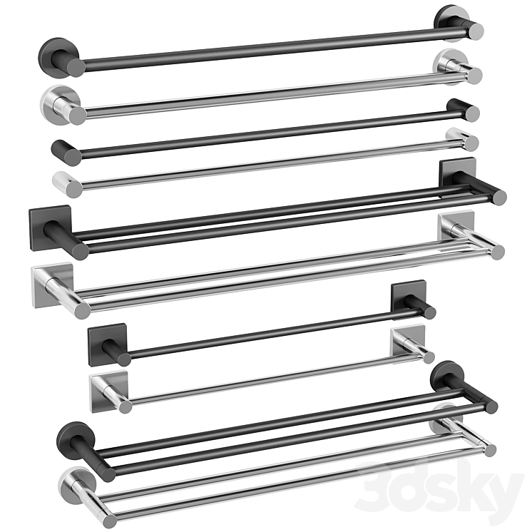 Accents towel rail set 1 Towel rail 3D model