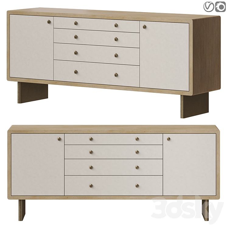 Baker Waterfall Credenza 3D Model