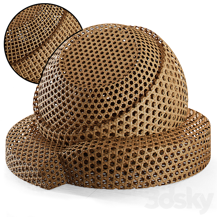 Weaving material | Rattan | 01 3D Model
