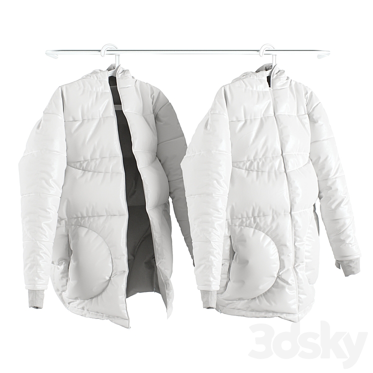 Winter jacket SONDR on a hanger 3D Model
