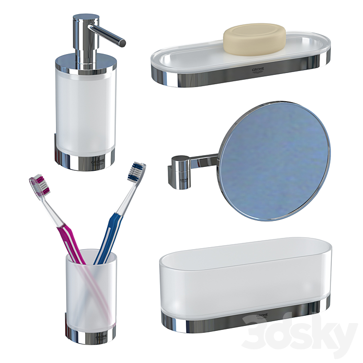 GROHE Selection Accessory Set (15 pcs) 3D Model