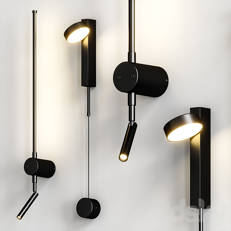 WALL LAMPS COLLECTION 2 3DS Max Model - thumbnail 2