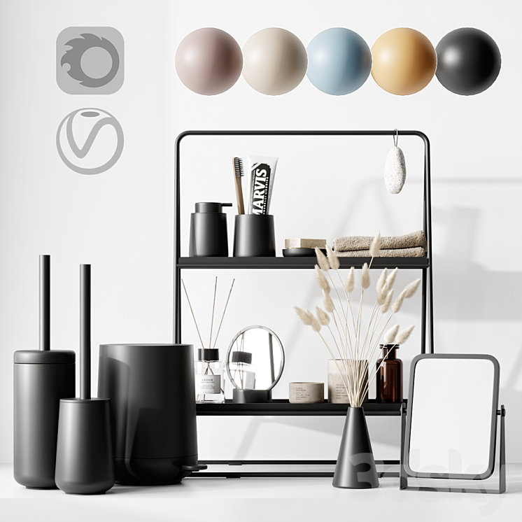Zone Denmark - Bathroom accessories - 3D model