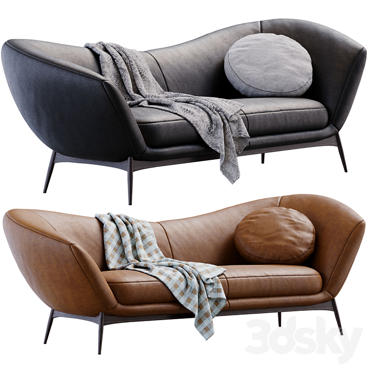 Sofa Oltremare By Saba 3DS Max Model - thumbnail 1