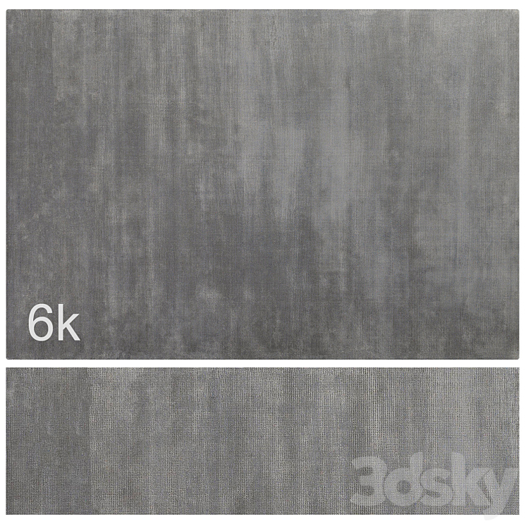 Carpet set 17 – Plain Gray Wool Rug / 6K 3D Model