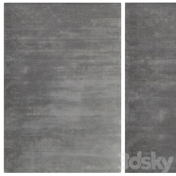 Carpet set 17 – Plain Gray Wool Rug \/ 6K 3DS Max - thumbnail 2