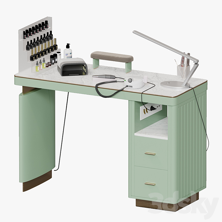 Manicure table Yoocell OC1850 3D Model Free