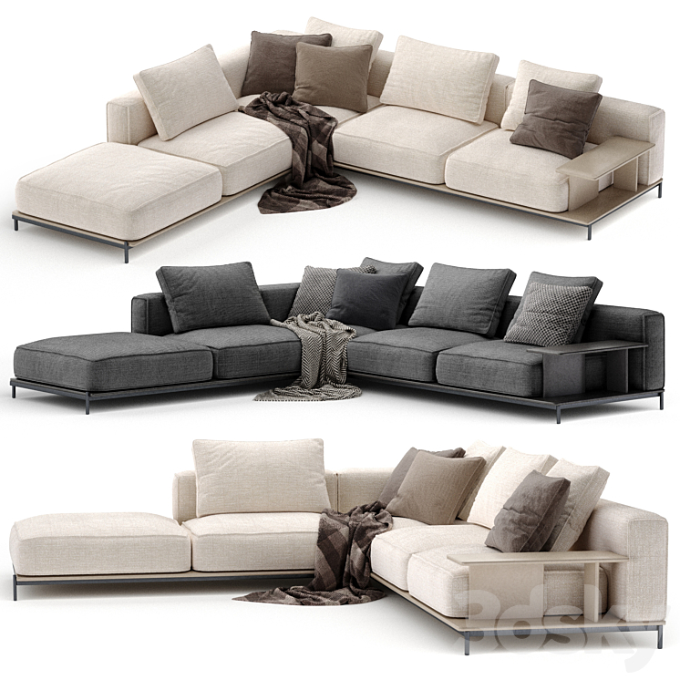 Corner sofa Brera from Poliform 3D Model