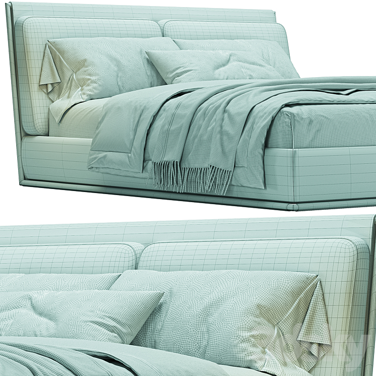 ADAM BED By Giorgetti 3DS Max Model - thumbnail 2