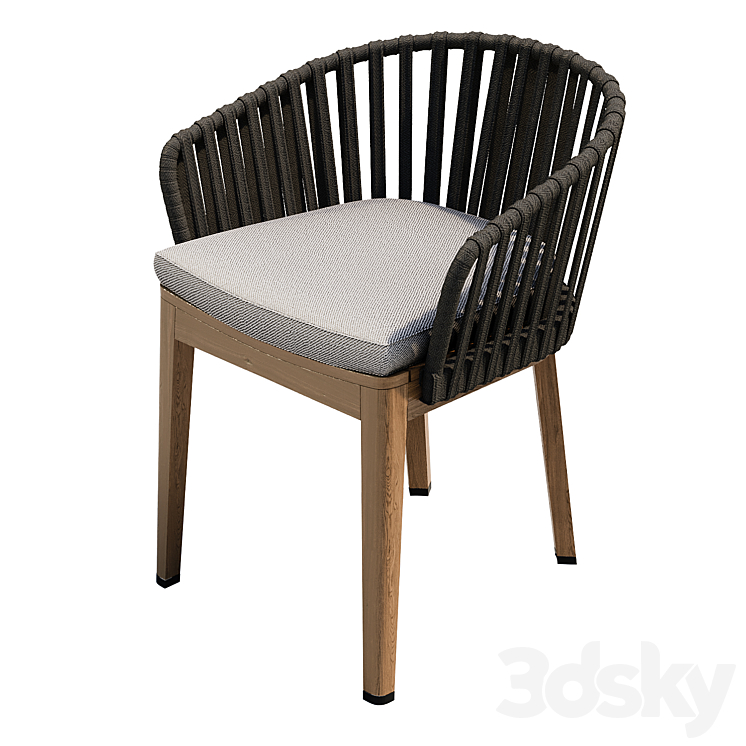 Table and Chair Set 01 3D Model