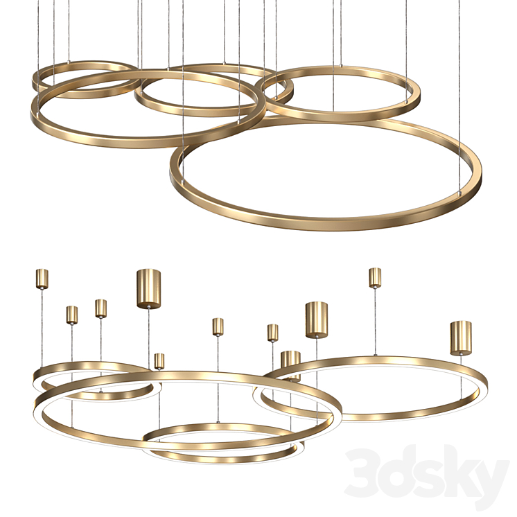 Pendant chandelier ADRIANA 3DS Max Model - thumbnail 1