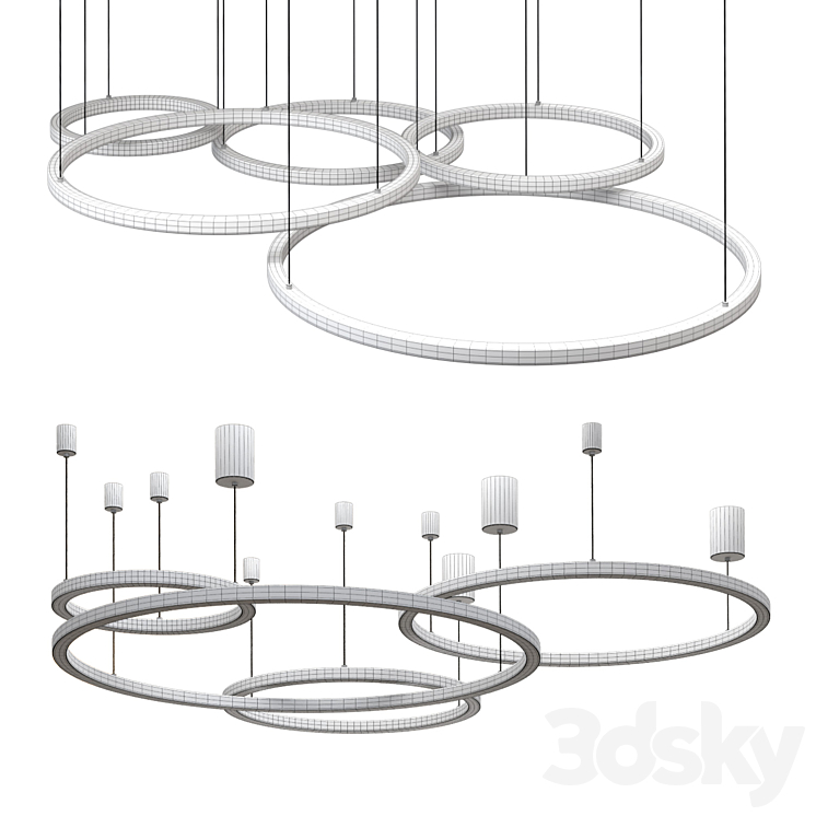 Pendant chandelier ADRIANA 3DS Max Model - thumbnail 2