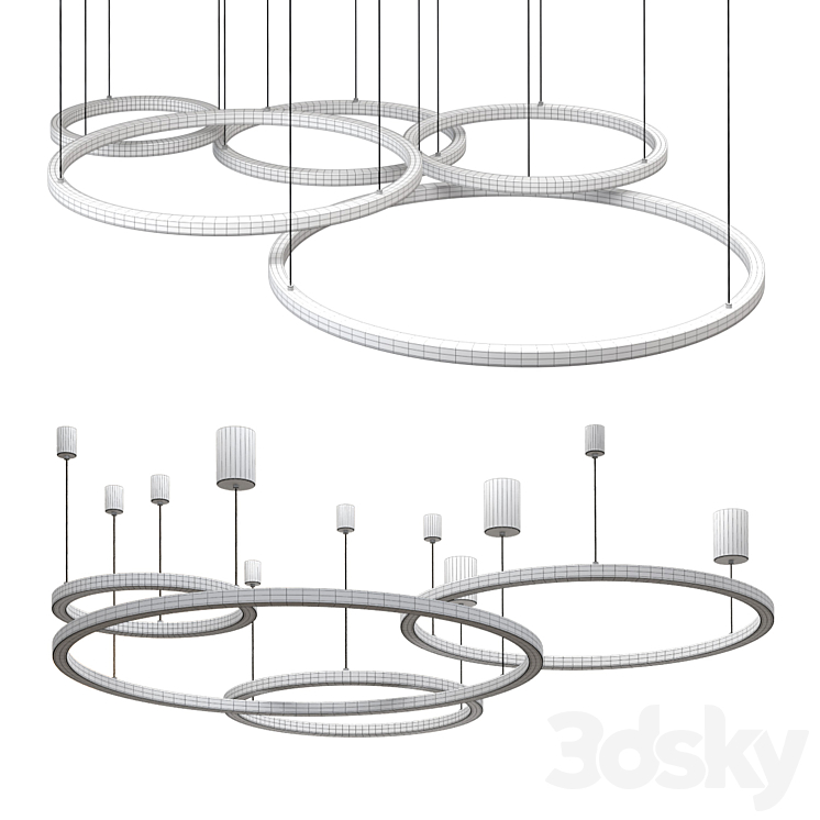 Pendant chandelier ADRIANA 3D Model Free