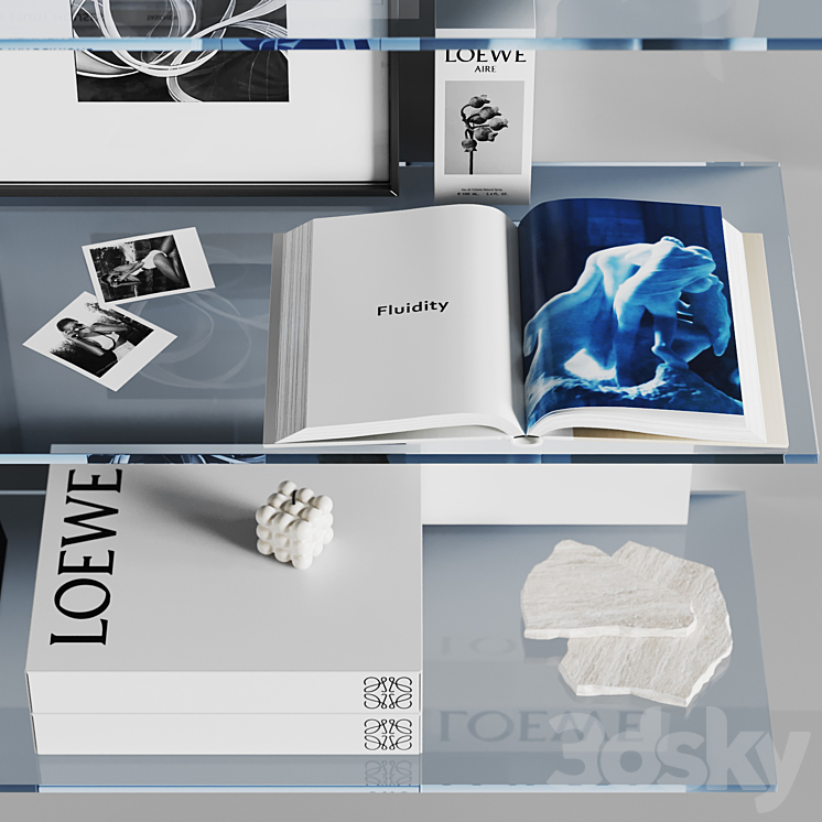 Decorative Fluid Set 3D Model Free