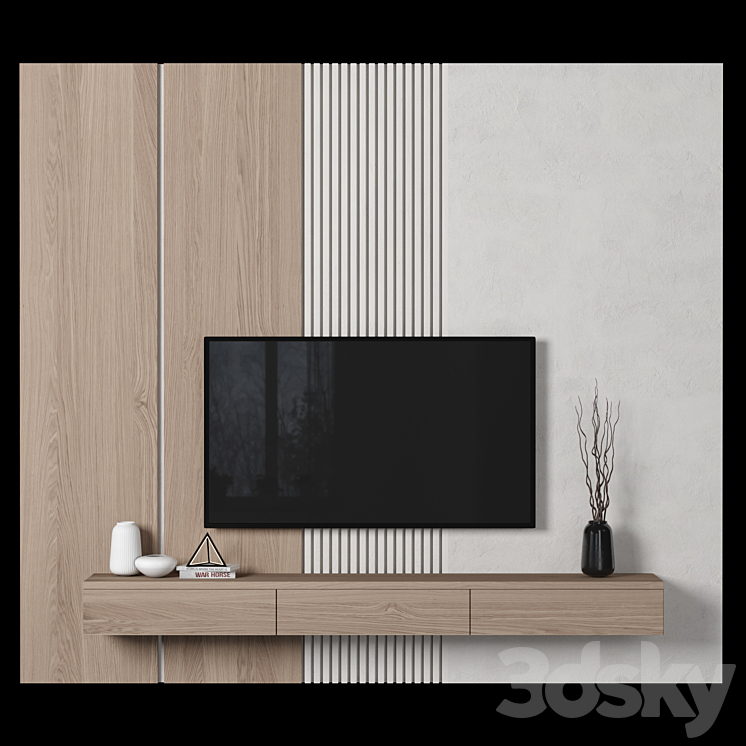 TV Wall 102 3D Model