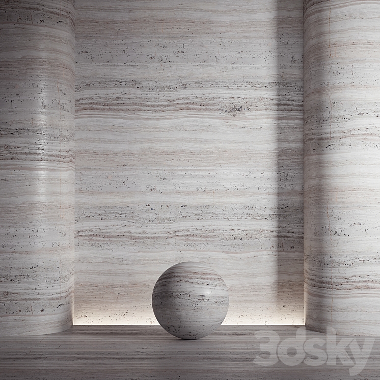 Stone material travertine. 21 pbr seamless 3DS Max - thumbnail 2