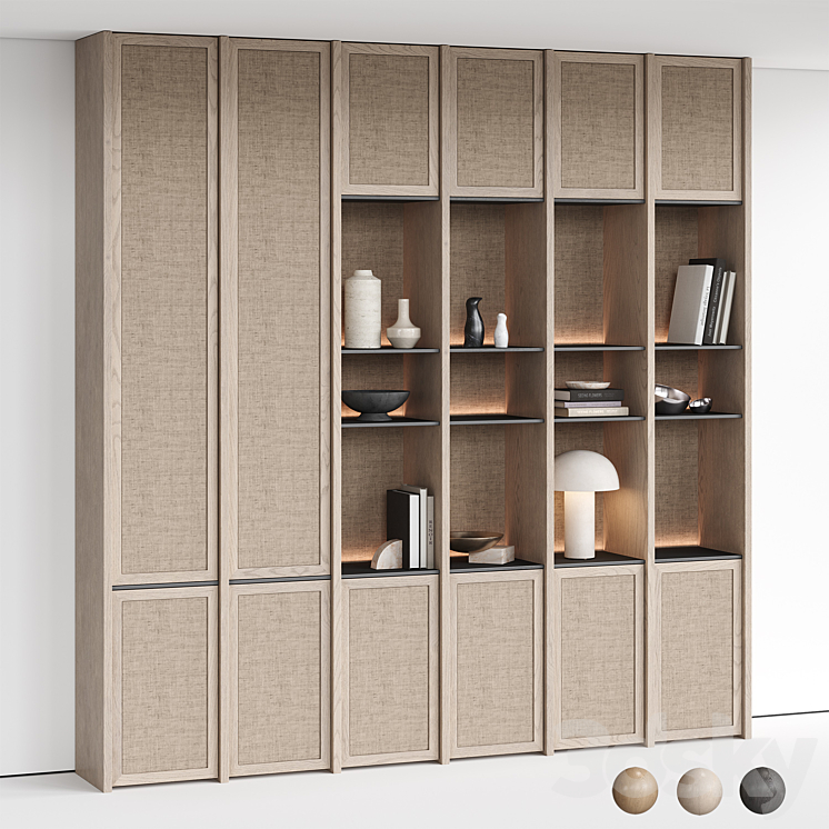 Shelving with decor 2 3D Model
