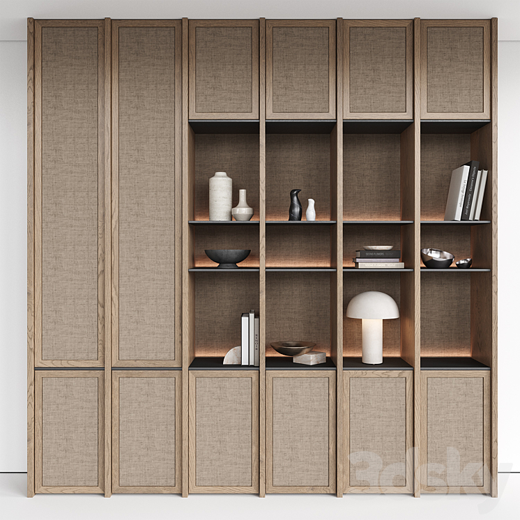 Shelving with decor 2 3DS Max Model - thumbnail 2