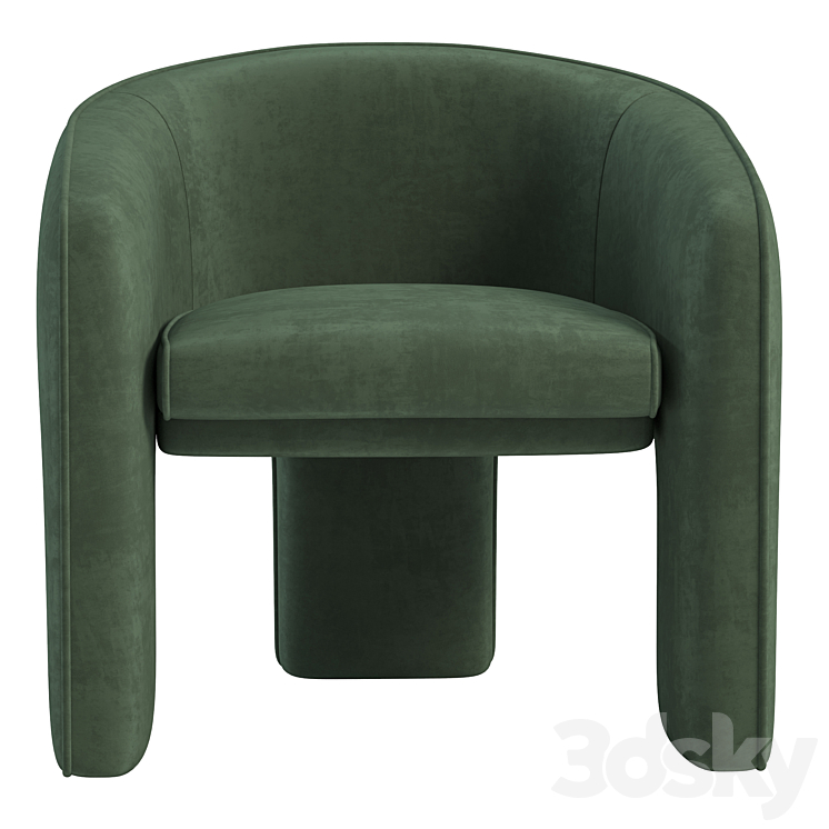 Marla Chair Cognac 3DS Max Model - thumbnail 2
