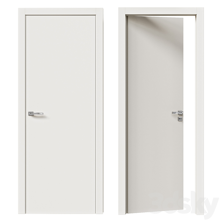 smooth-interior-door-alfa-doors-3d-model