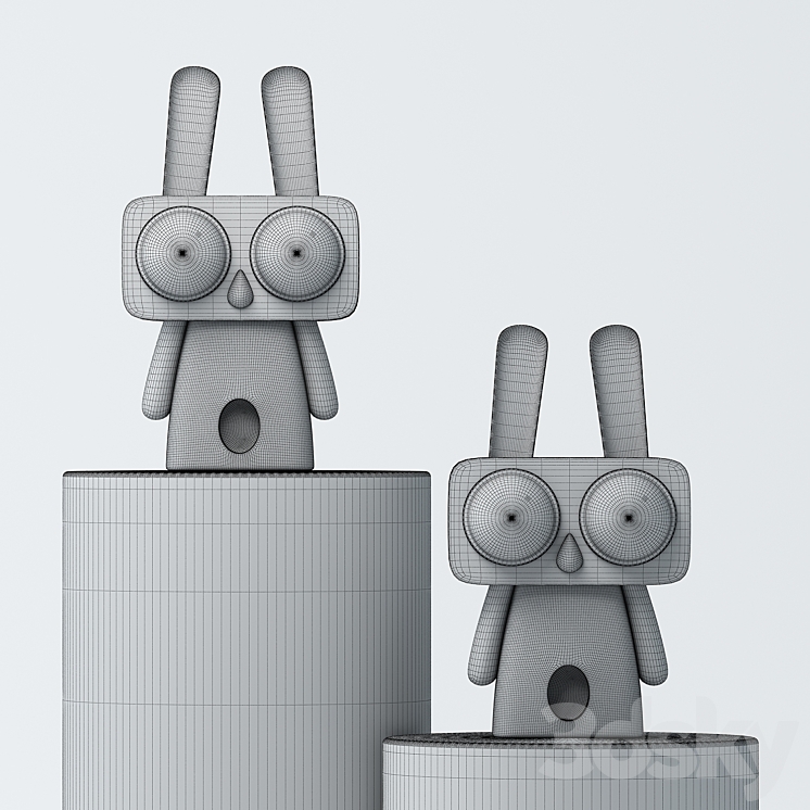 rabbit sculpture 3DS Max Model - thumbnail 2