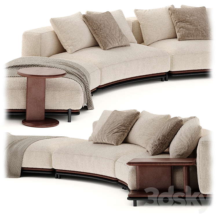 Brera sofa by Poliform 3D Model Free