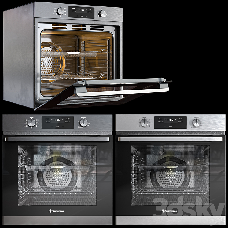 Westinghouse oven set Kitchen appliance 3D model