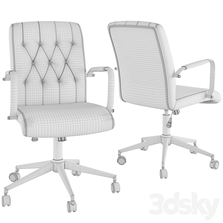 Office Chair Duhome 3DS Max Model - thumbnail 2