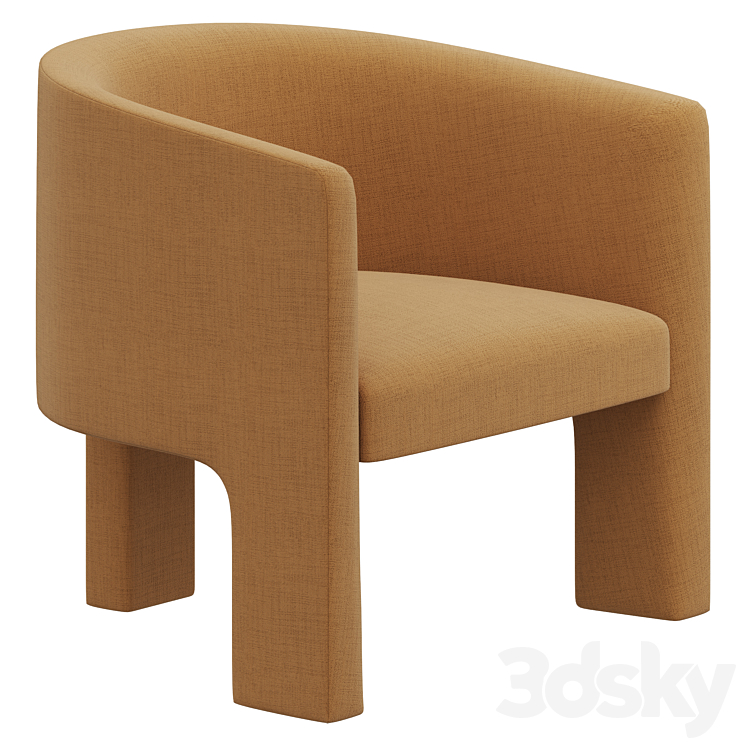 Restoration Hardware Ines Chair 3DS Max Model - thumbnail 1