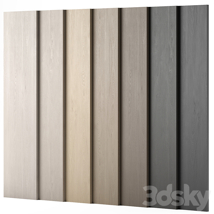 Wood materials Oak – 7 colors – set 07 3D Model