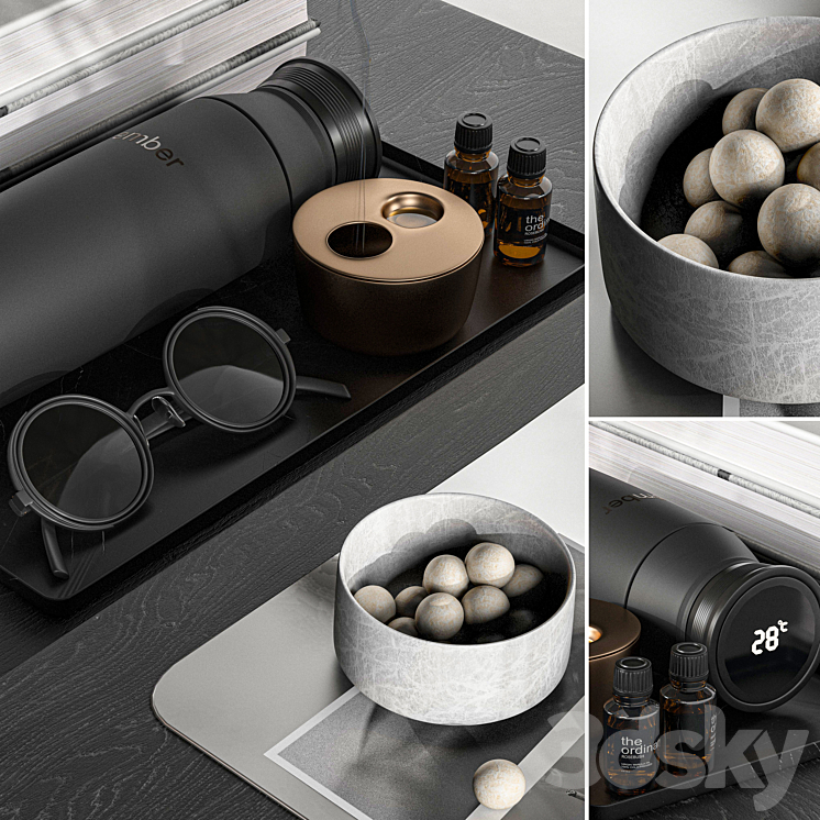 Decorative set-043-Multi Set 3D Model Free