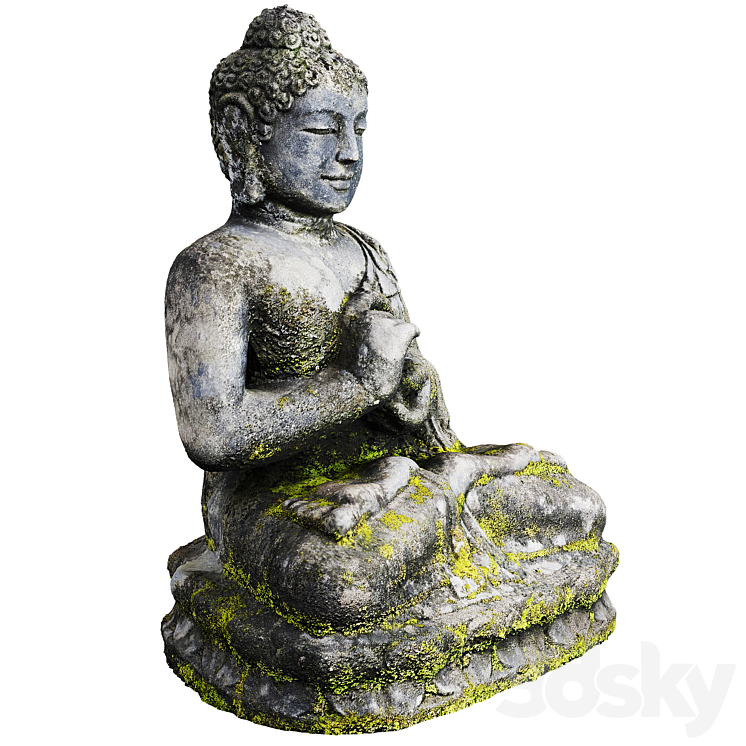 Buddha Statue Outdoor 3DS Max Model - thumbnail 2
