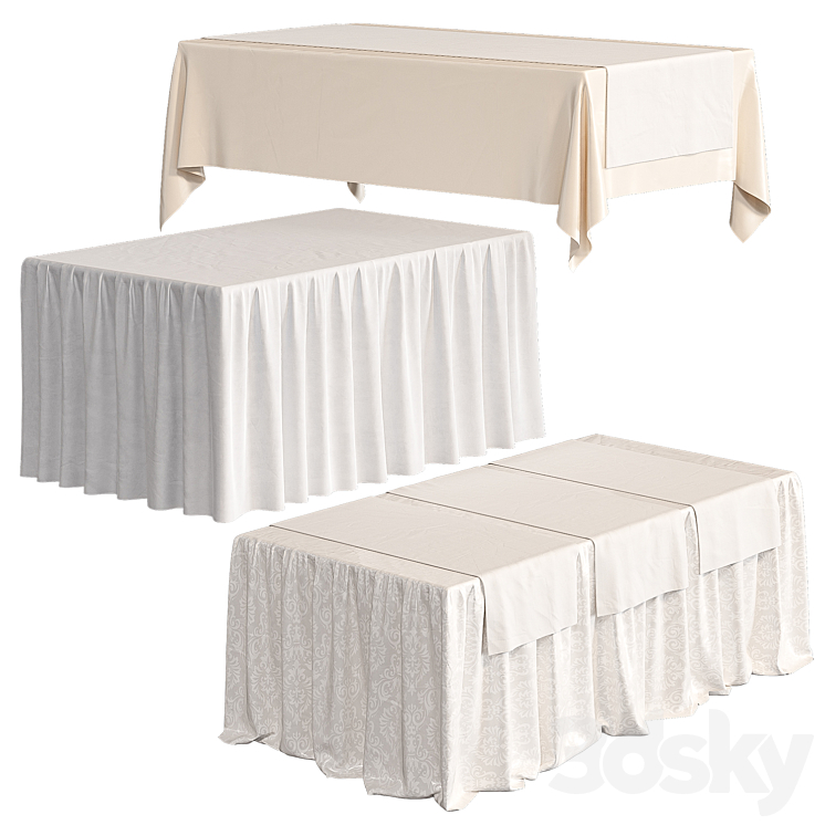 Tablecloth on a rectangular table Free Download