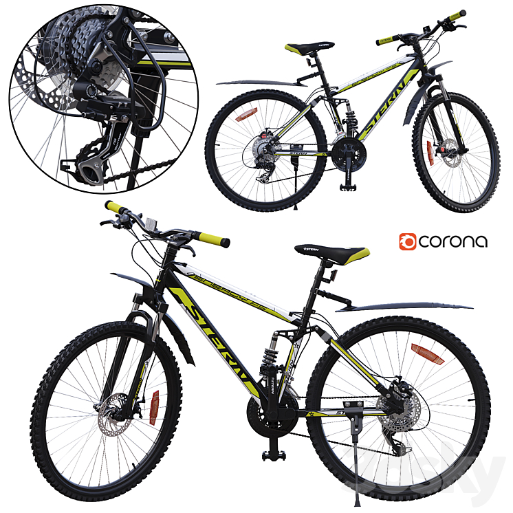 Bicycle Stern corona 3DS Max Model - thumbnail 1