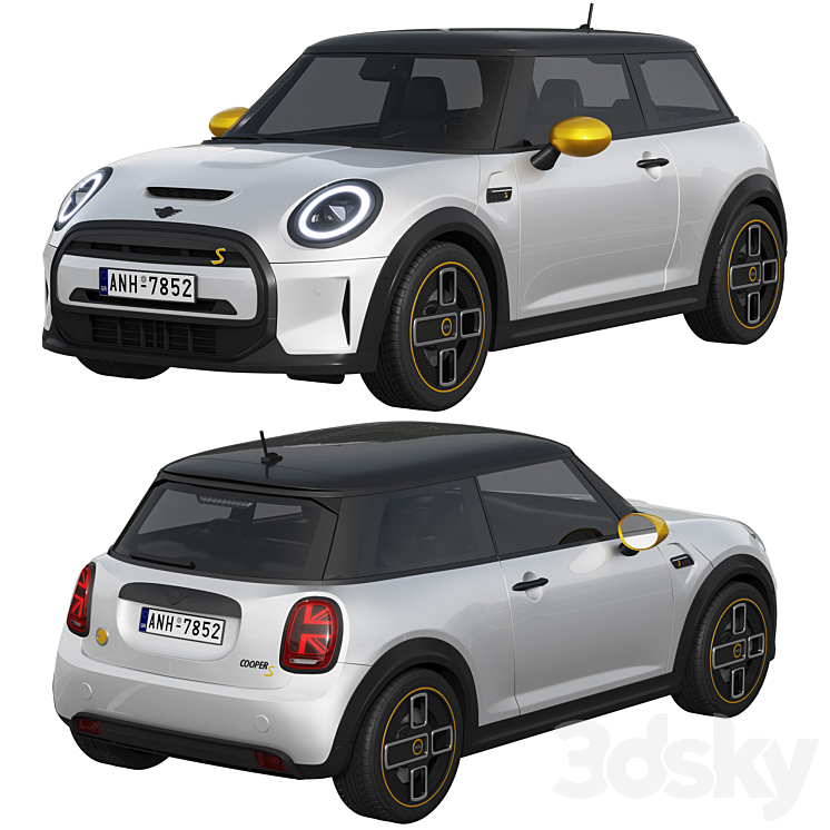 Mini Cooper SE Electric 2023 3D Model Free