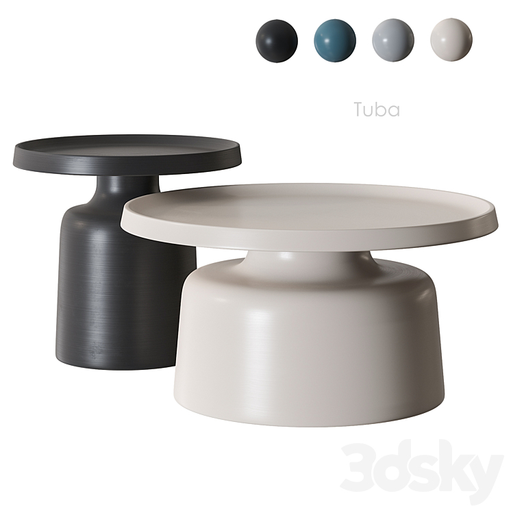 Tuba coffee table Cosmo 3DS Max Model - thumbnail 2