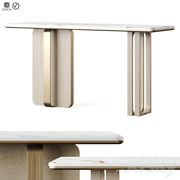 Ana Roque BLOCK Console Table 3D Model