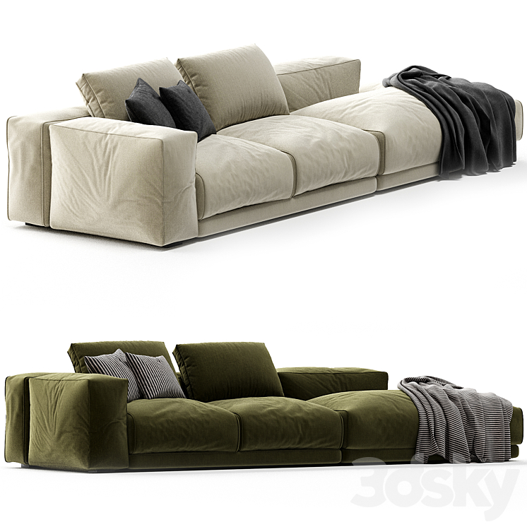 Swan Hills Lounge Corner Sofa 3DS Max Model - thumbnail 1