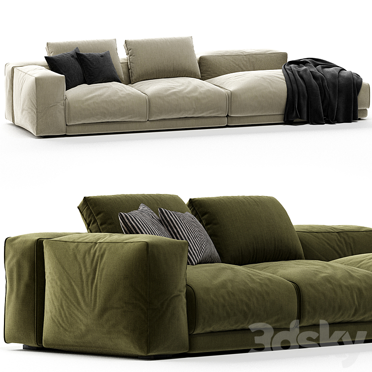Swan Hills Lounge Corner Sofa 3DS Max Model - thumbnail 2