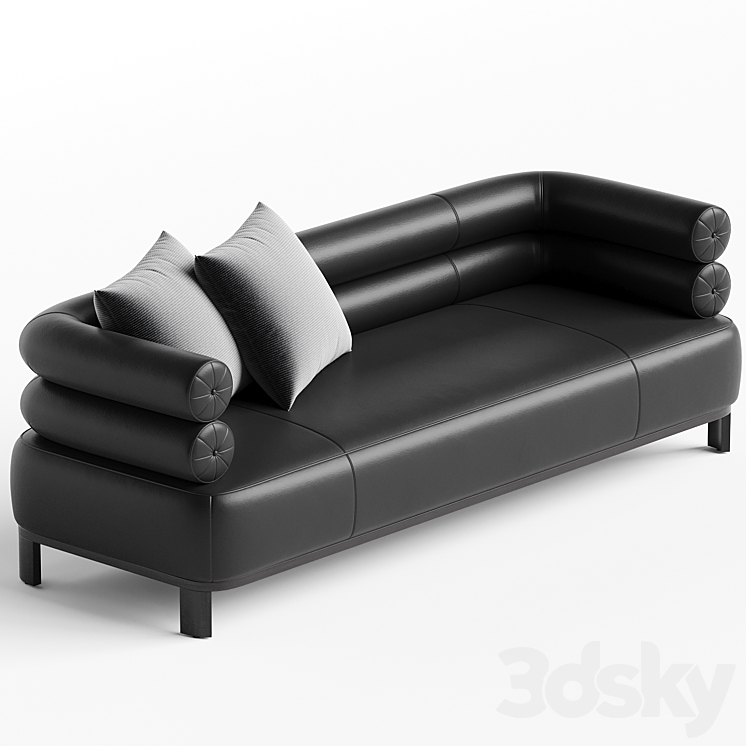 Lucy Leather Sofa 3DS Max Model - thumbnail 2