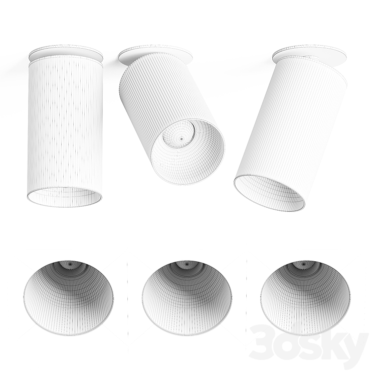 Modular Lighting Instruments Minude 45 and Thimble 3D Model Free