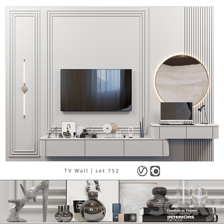 TV Wall | set 752 3D Model